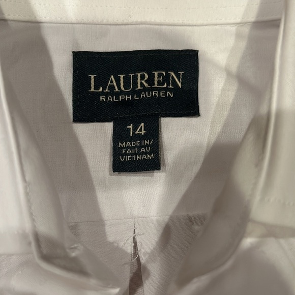Ralph Lauren Boy’s White Button Down Size 14 - Picture 2 of 3